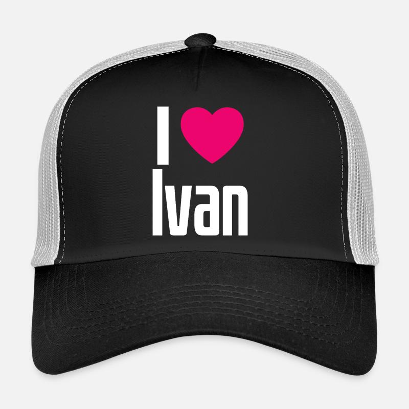 I Love Ivan Pinkes Herz Ich liebe Ivan Trucker Cap