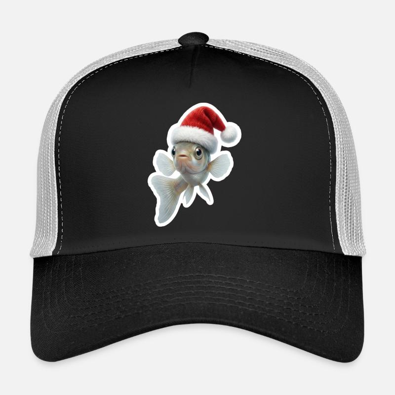 Bubbling Guppy Fish Christmas Greeting Trucker Cap