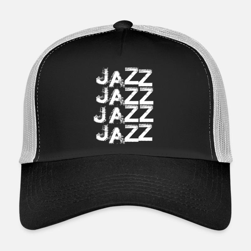 Jazz-gestapelte Typografie Trucker Cap