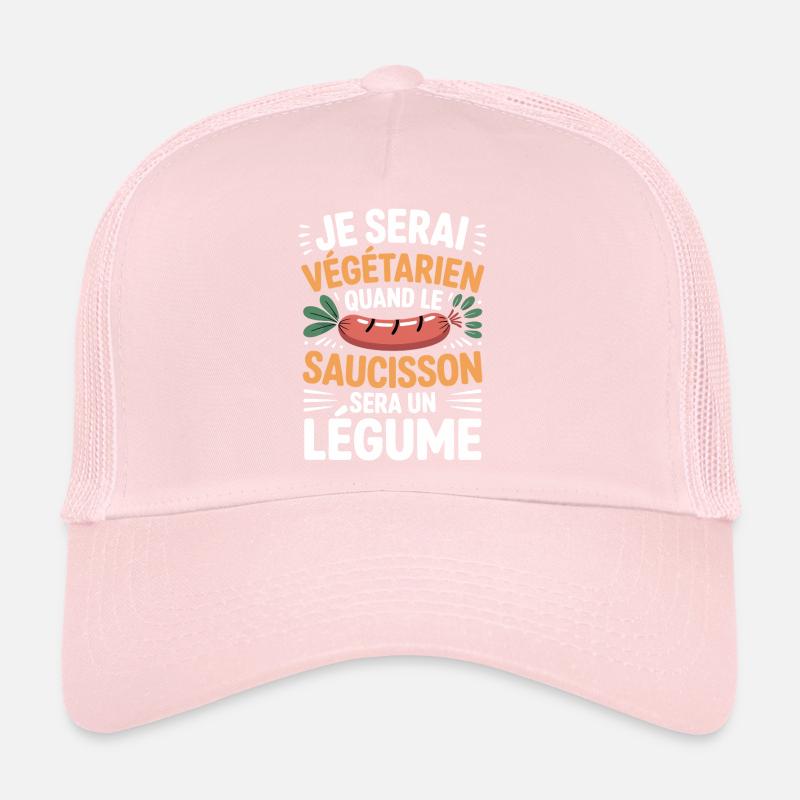 Humour Saucisson – Jamais Végétarien Casquette trucker 
