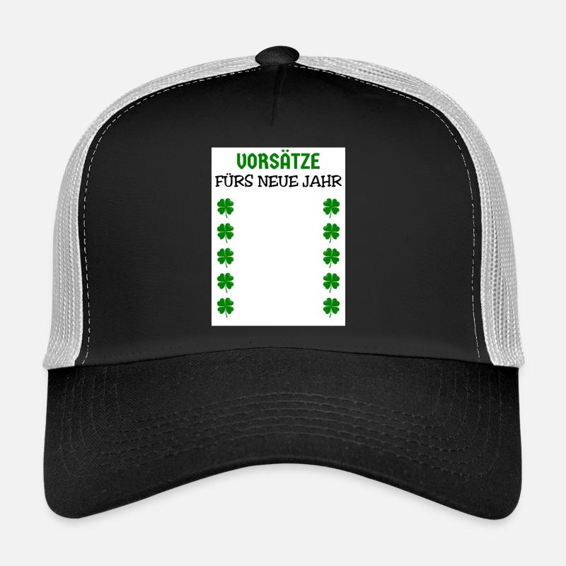 Résolutions du Nouvel An Trèfles du réveillon du Nouvel An Casquette trucker 
