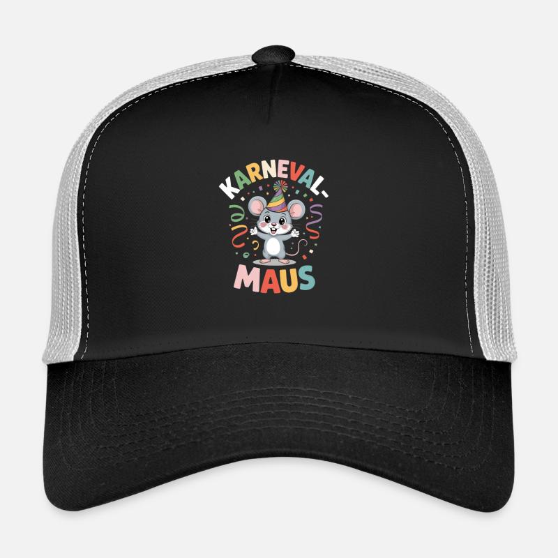 Souris de carnaval Souris de Cologne Souris de carnaval - Casquette trucker  - noir/gris pierre