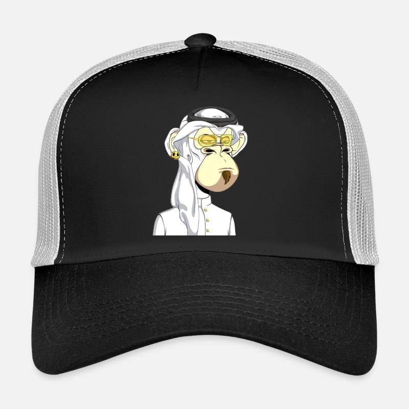 Ape with gold glasses - Trucker Cap - black/stone grey