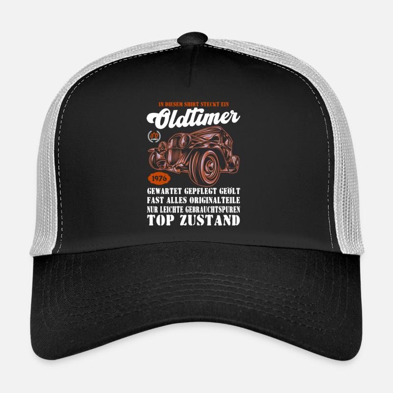 Oldtimer 1976 Retro Auto Illustration 50. Trucker Cap