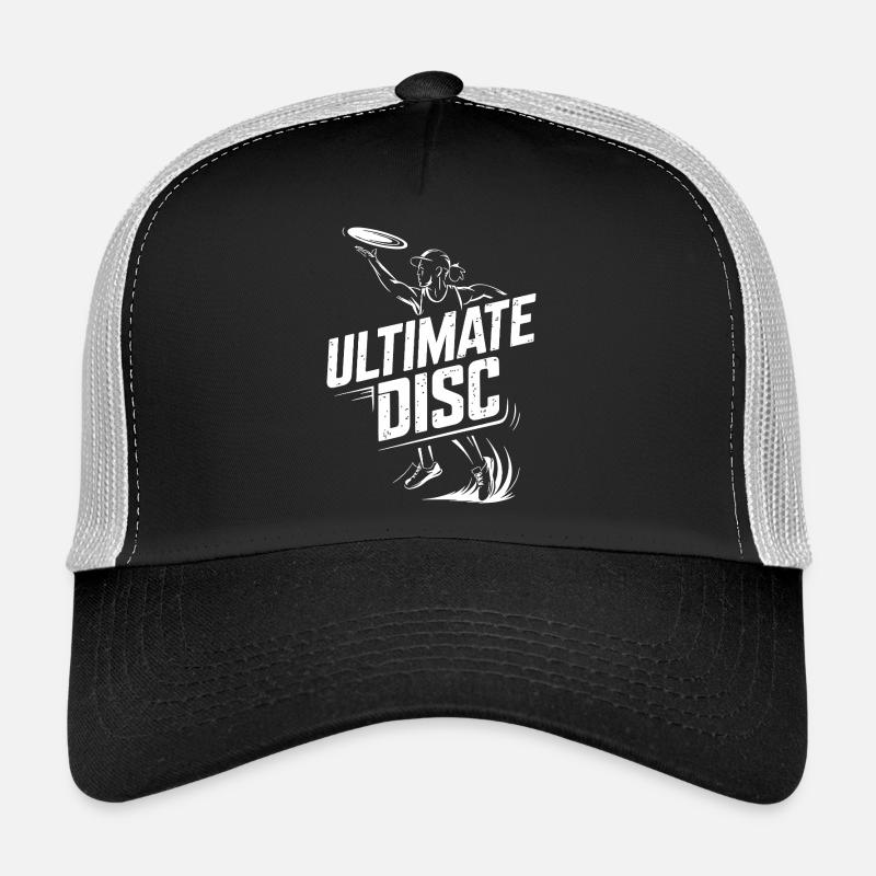 Ultimate Disc Frisbee Player Throwing Action For Trucker Cap