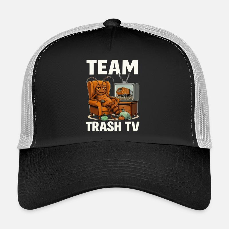 Team Trash TV - Trucker Cap - Schwarz/Steingrau