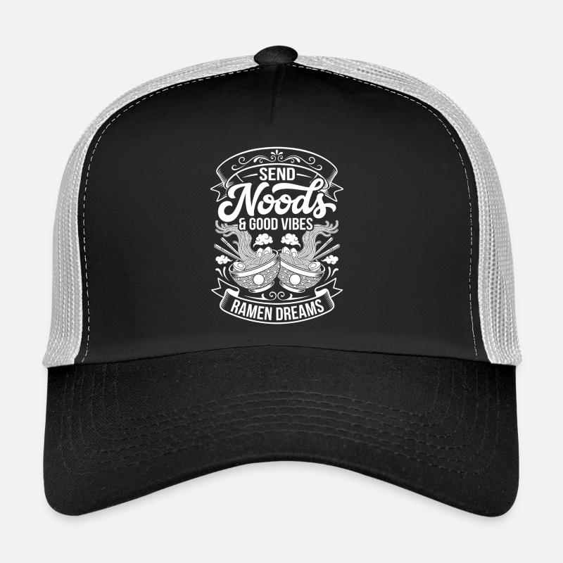 Send Noods & Ramen Dreams - Trucker Cap - Schwarz/Steingrau