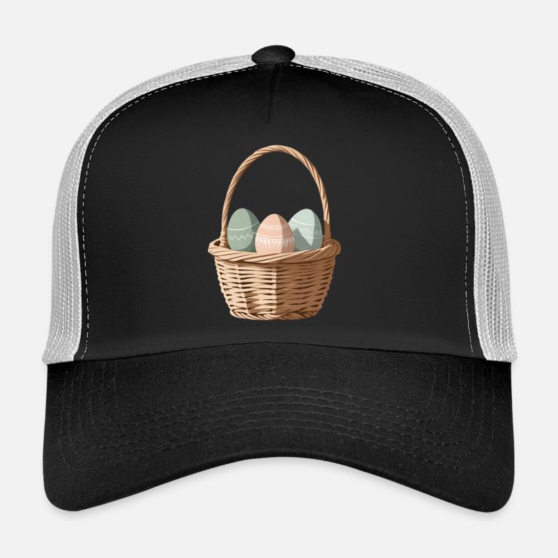 Pastell-Eier im Körbchen Trucker Cap