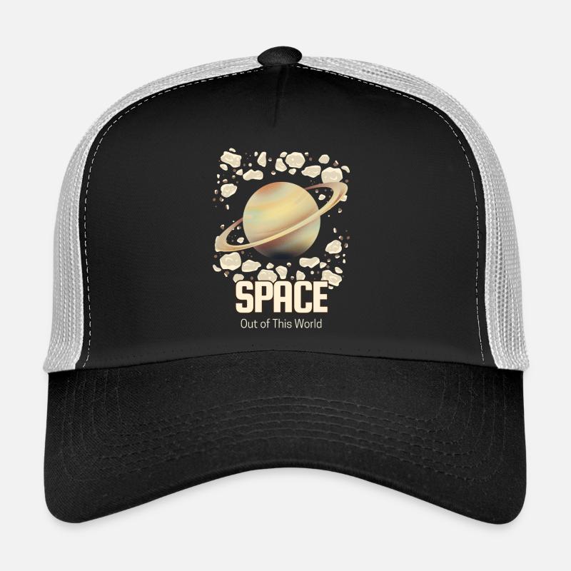 Planète spatiale avec anneau – Hors du monde Casquette trucker 