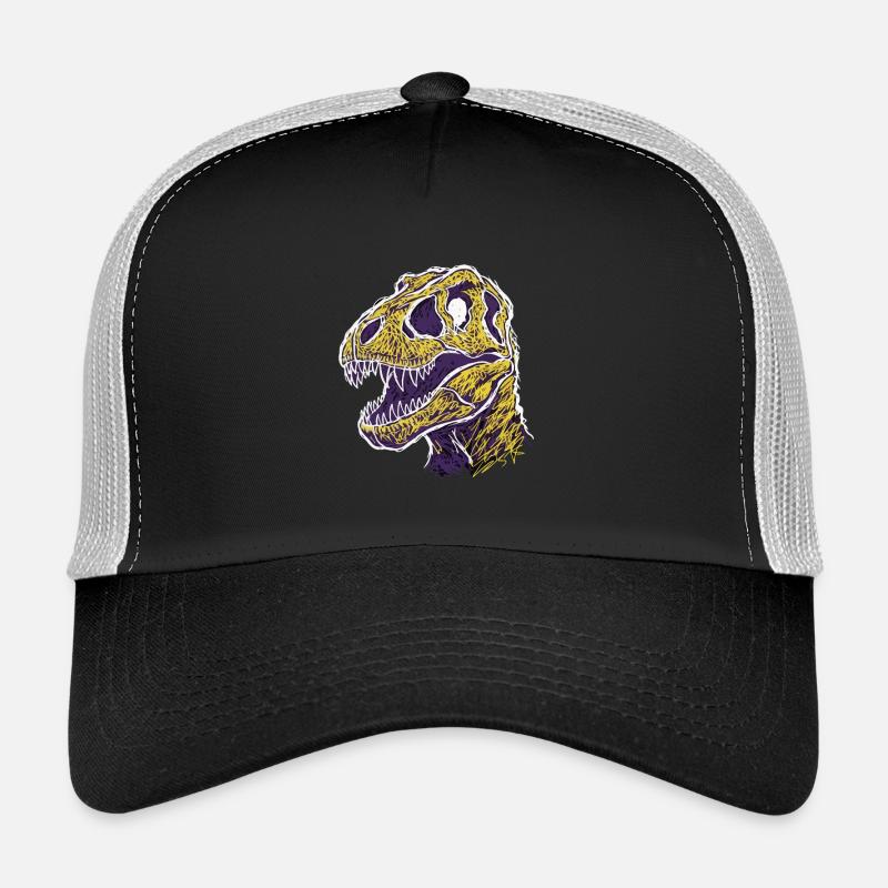 Künstlerischer Dinosaurier-T-Rex-Schädel Trucker Cap