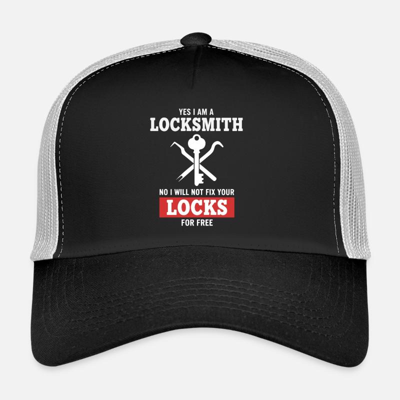 Humor Locksmith Repairs Not Locks Trucker Cap