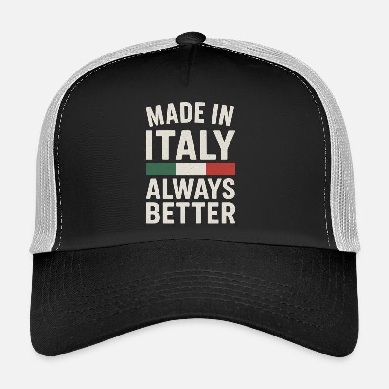 Made in Italy - Trucker Cap - Schwarz/Steingrau