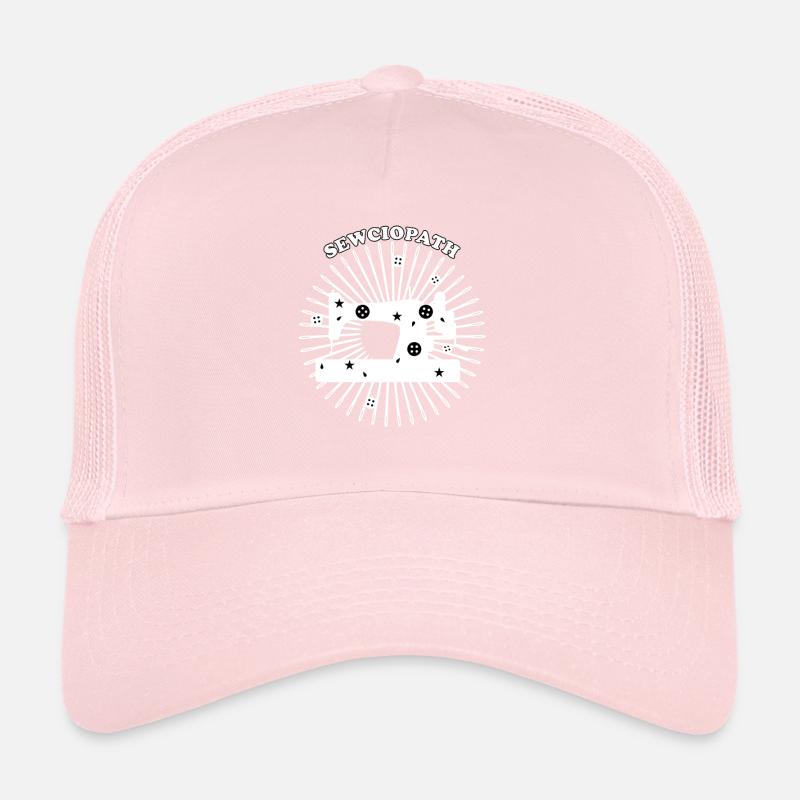 Sewing Machine Design - White Trucker Cap