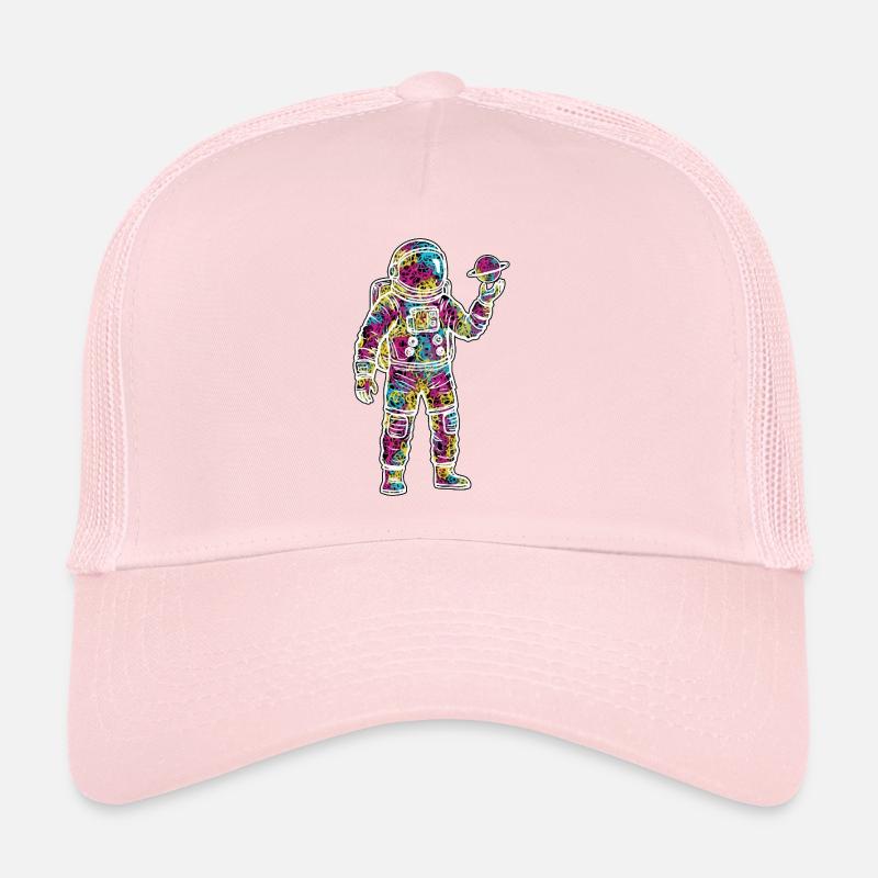 Space Astronaut Scribble Planet Scribbles Trucker Cap