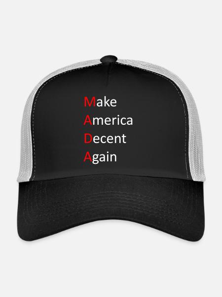 Make_America_Decent_Again - Trucker Cap - black/stone grey