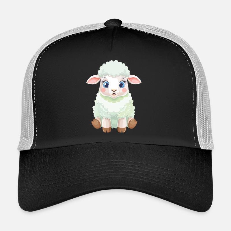 Pastel Lamb Fluffy Trucker Cap