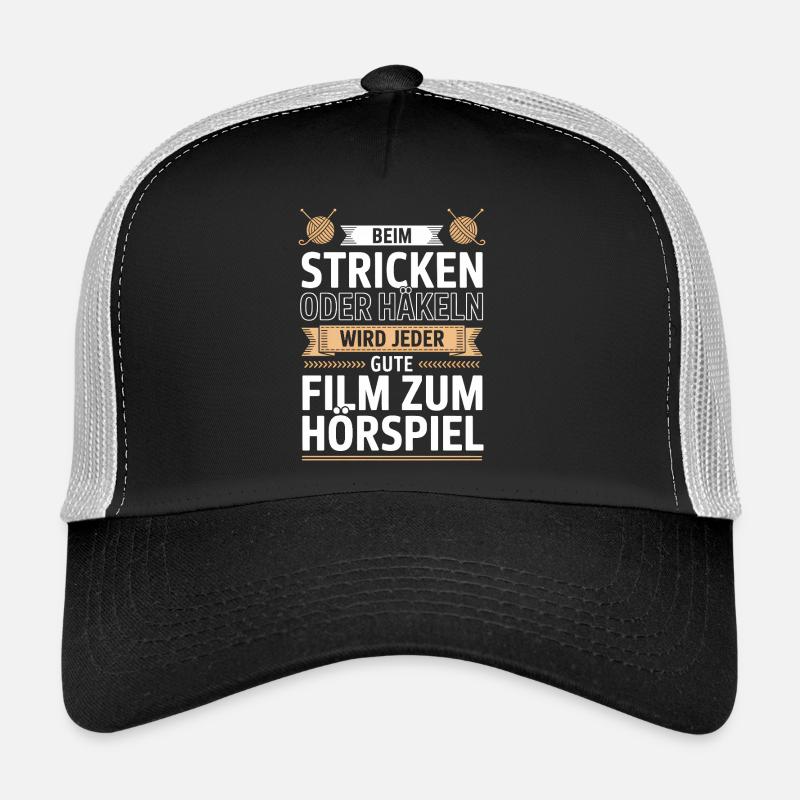 Beim Stricken oder Häkeln Hörspiel - Trucker Cap - Schwarz/Steingrau