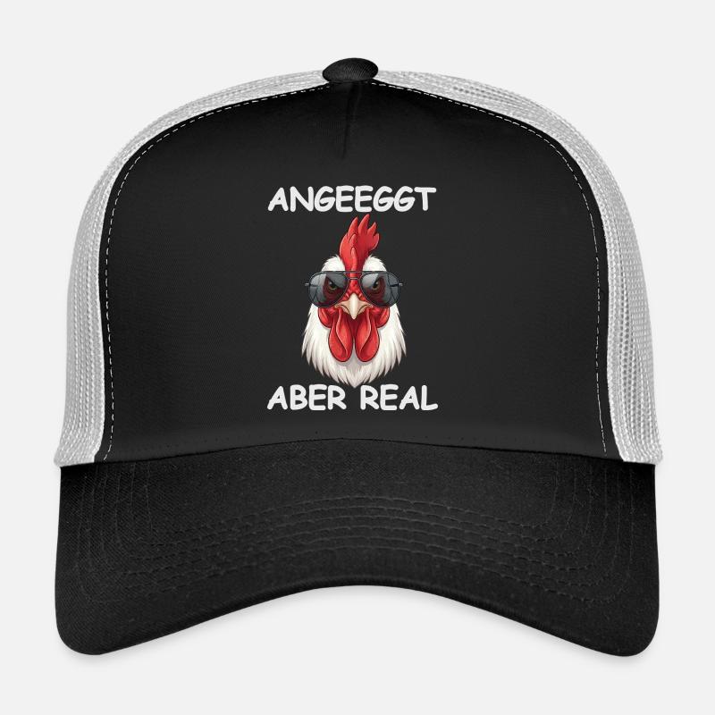 Böses Huhn Hühnerhalter - Trucker Cap - Schwarz/Steingrau