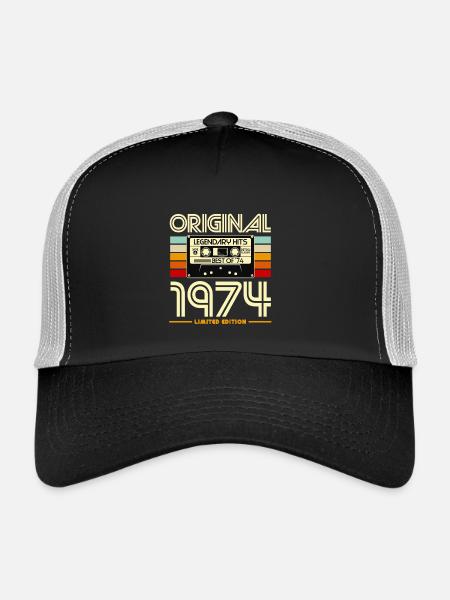 Original 1974 Limited Edition Cassette - Casquette trucker  - noir/gris pierre - Devant