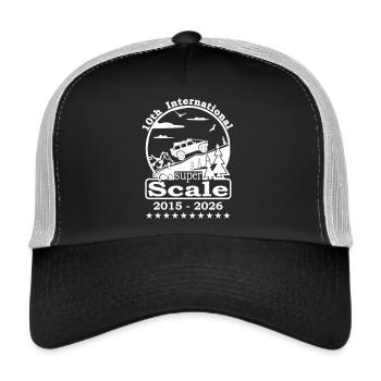 Logo 2026 weiß - Trucker Cap - Schwarz/Steingrau - Vorne