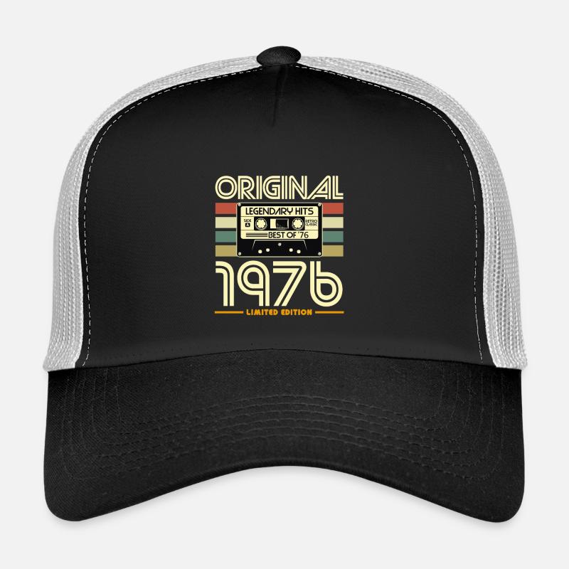 Originalkassette von 1976 - Trucker Cap - Schwarz/Steingrau