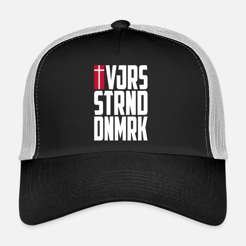 Vejers Strand, Denmark - Trucker Cap - black/stone grey
