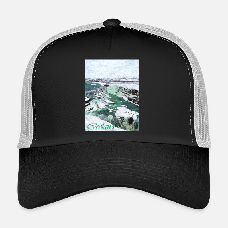 Frozen waterfalls in Iceland Trucker Cap