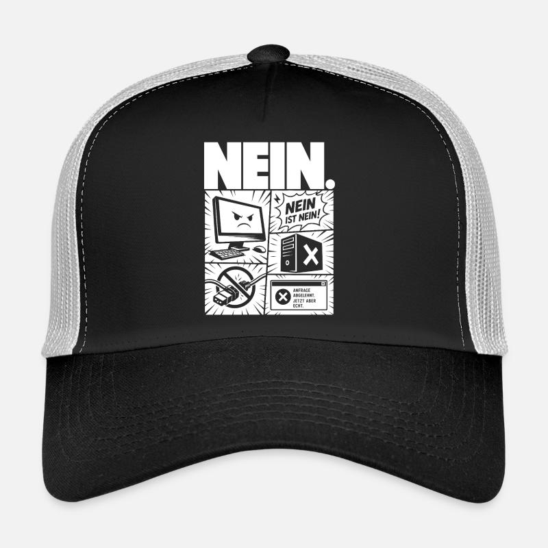 Nein ist Nein Computer IT Design Trucker Cap