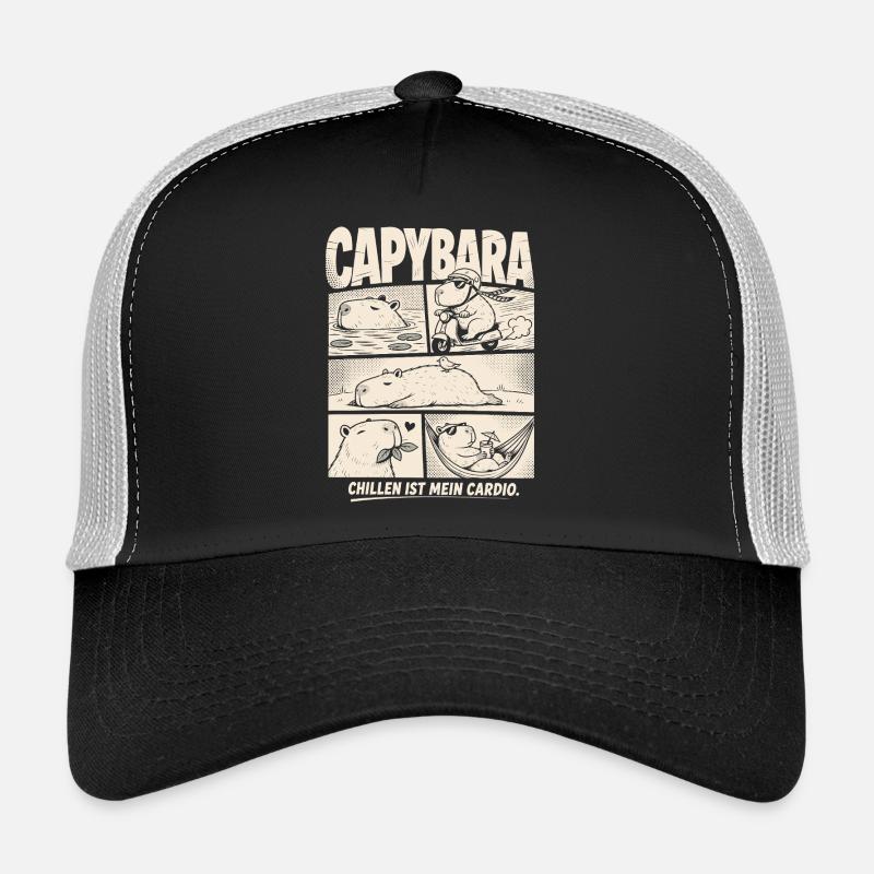Capybara Chill Comic Entspannung Humor Trucker Cap
