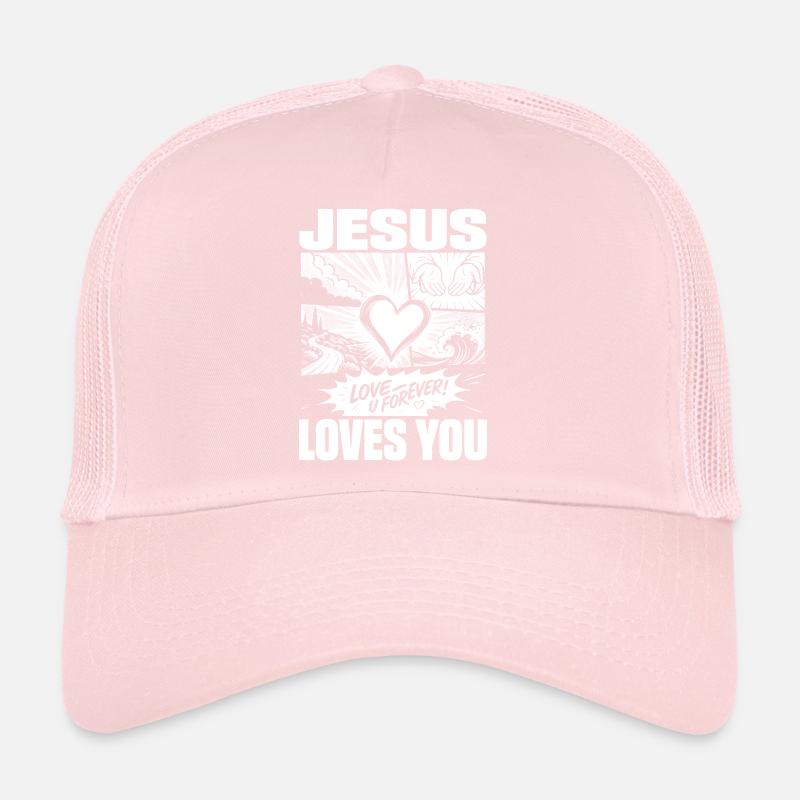 Jésus t’aime Conception de la foi Casquette trucker 