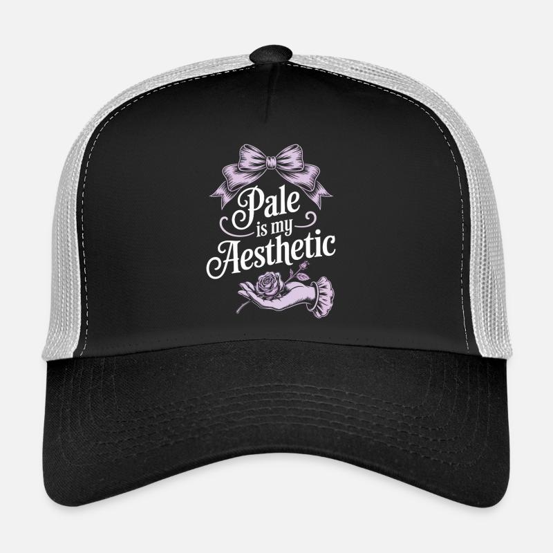 Écriture esthétique pâle avec nœud Casquette trucker 