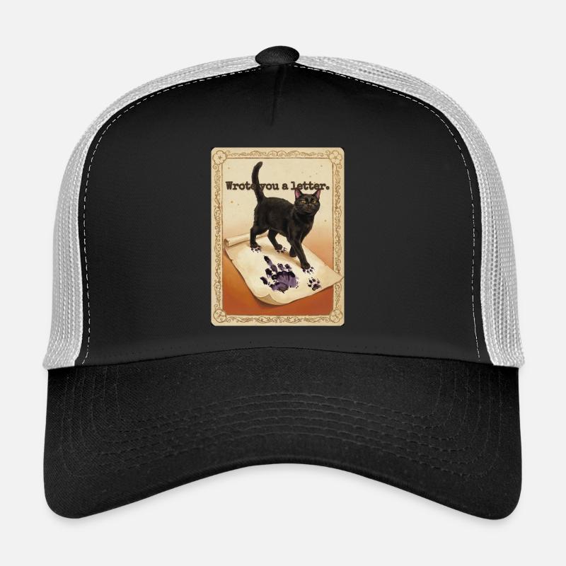 Je t’ai écrit une lettre, chat Casquette trucker 