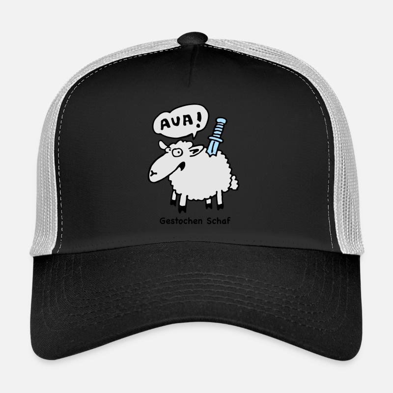 gestochen_schaf - Trucker Cap - Schwarz/Steingrau