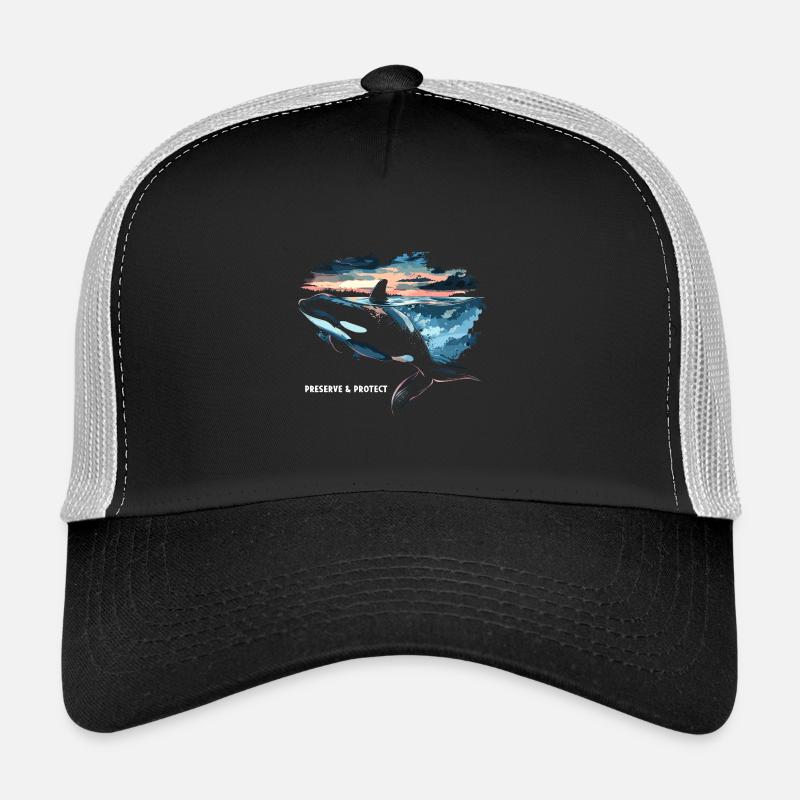 Préserver et protéger Orque Épaulard Épaulard Épaulard Casquette trucker 