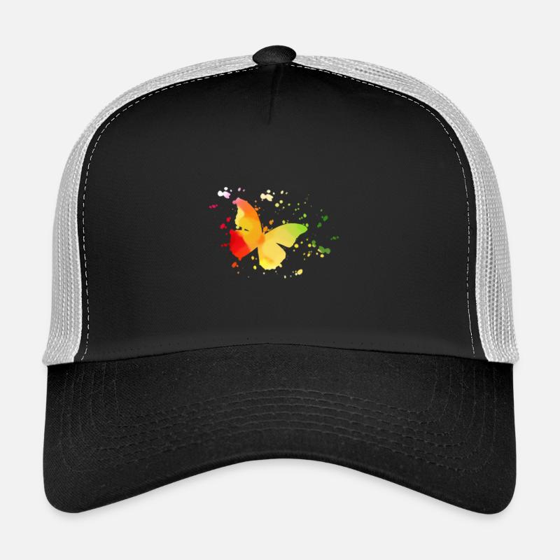 Schmetterling - Trucker Cap - Schwarz/Steingrau