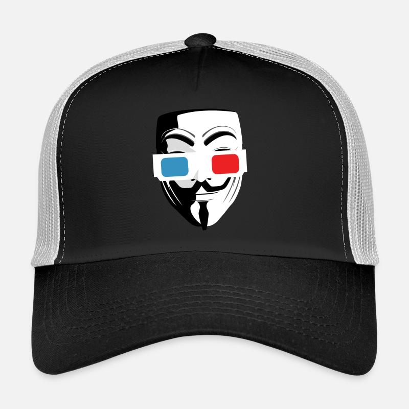 3D cinema glasses mask - Trucker Cap - black/stone grey
