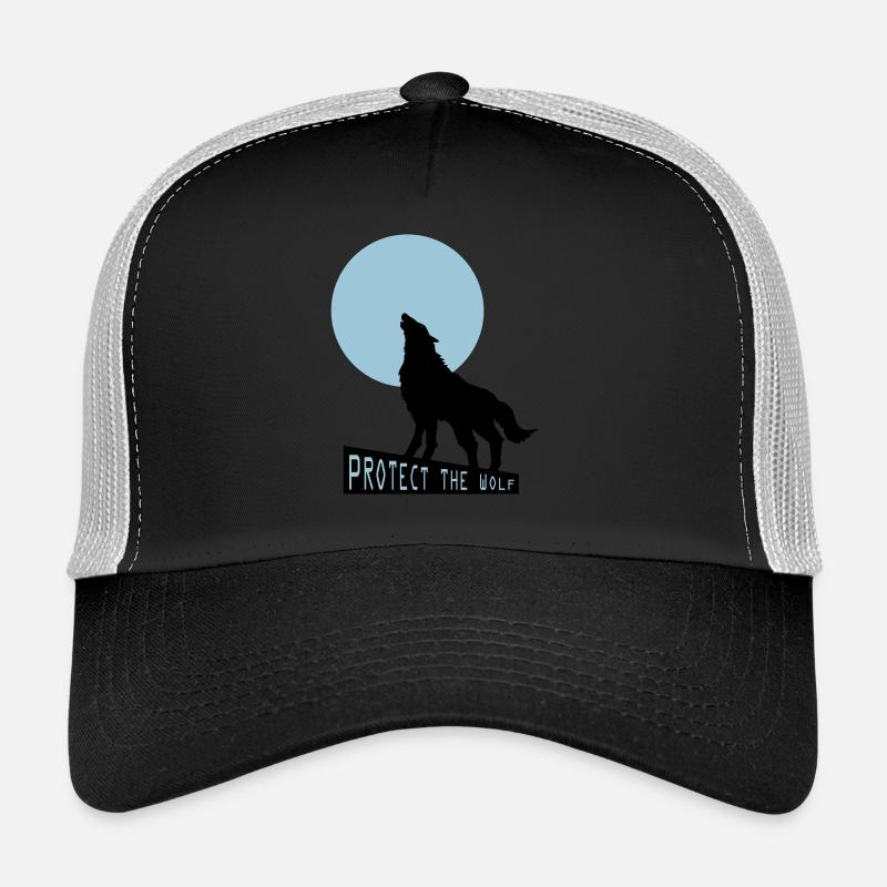 loup wolf - Casquette trucker - noir/gris pierre