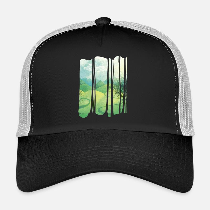 Green mountains - Trucker Cap - black/stone grey