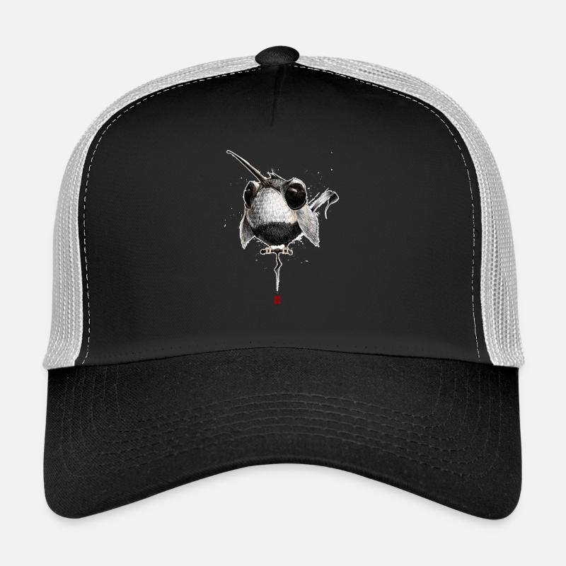 Sketchy Bird # 02 - Trucker Cap - black/stone grey