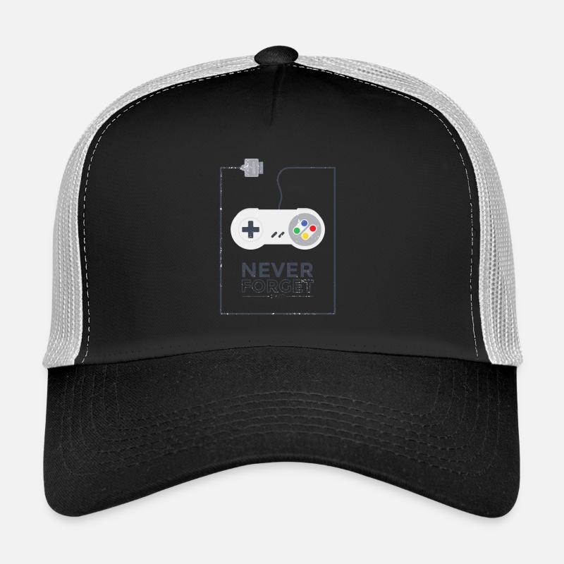 Super Console Gaming - Never Forget Retro 1990 - Casquette trucker  - noir/gris pierre