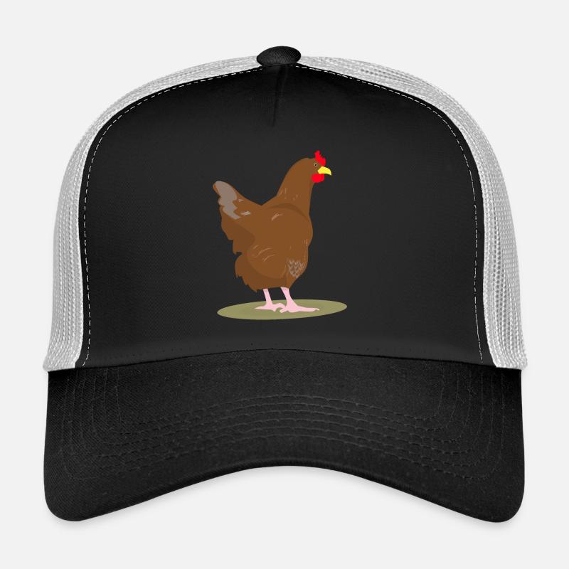 CHICKEN - HAHN - EGGS - Trucker Cap - black/stone grey
