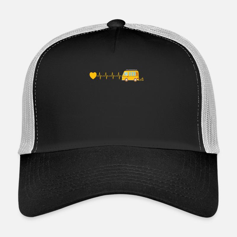 Camper Van Heartbeat - Trucker Cap - black/stone grey