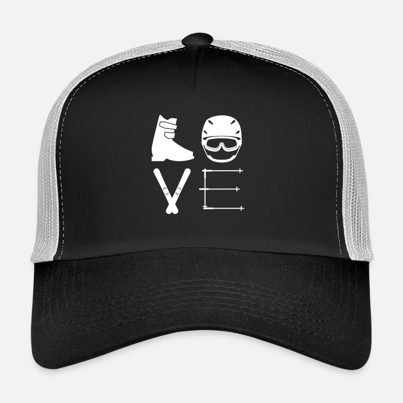 Ski love - Trucker Cap - Schwarz/Steingrau