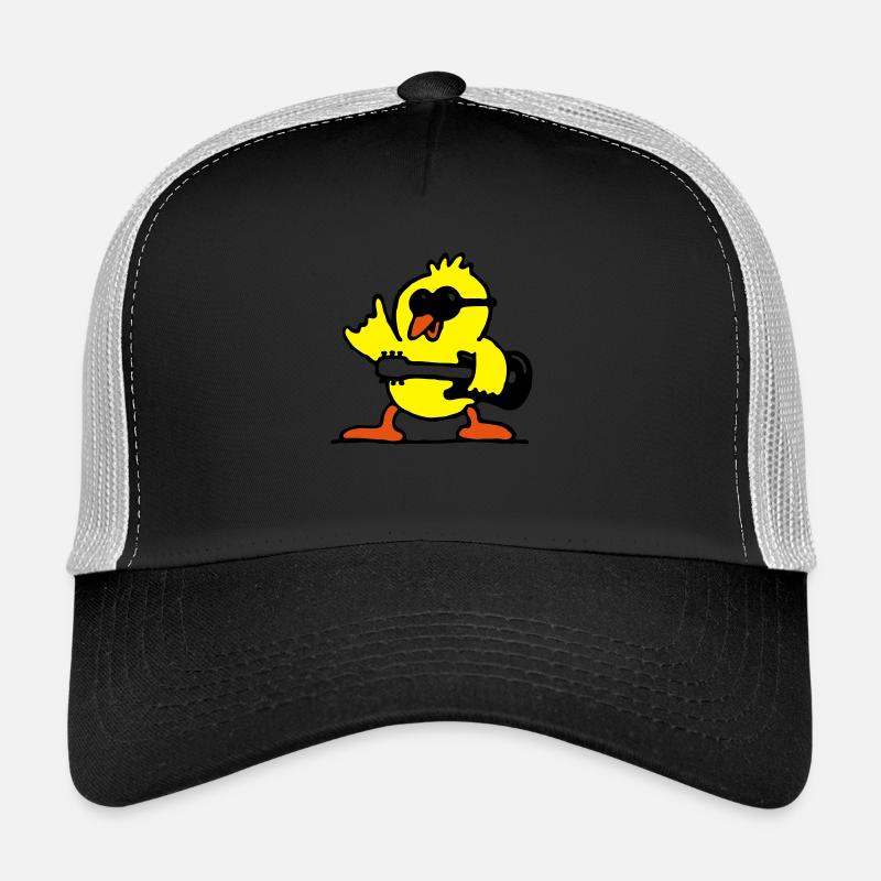 guitar rock chick - Trucker Cap - black/stone grey