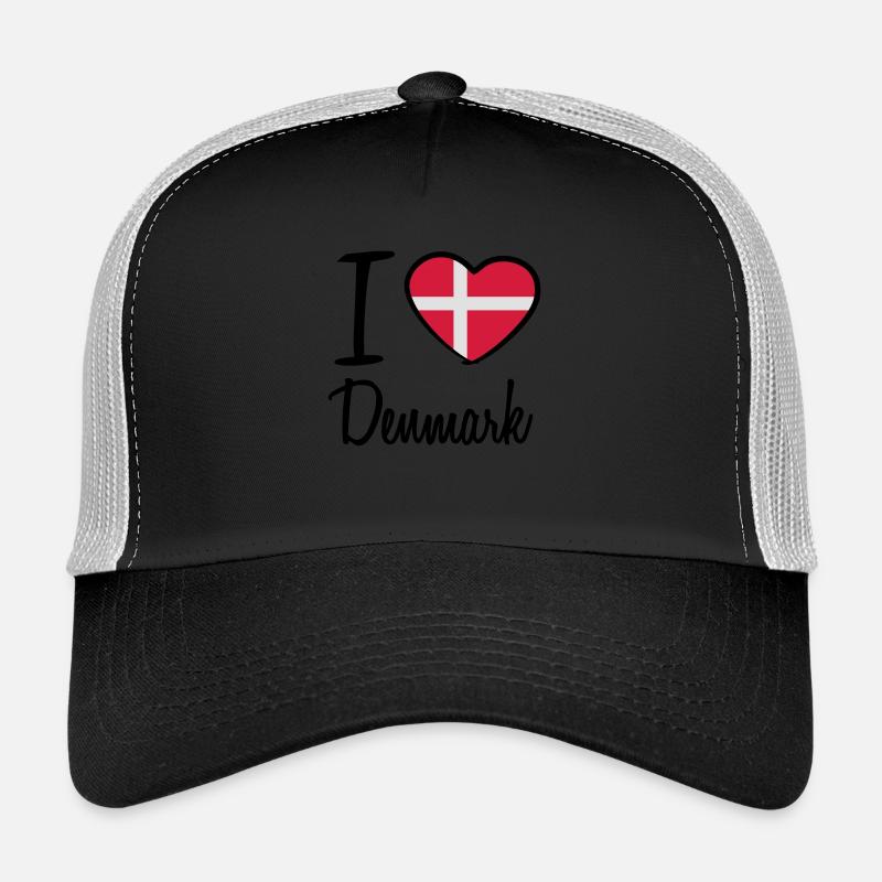 I Love Denmark Danmark Logo Casquette trucker 