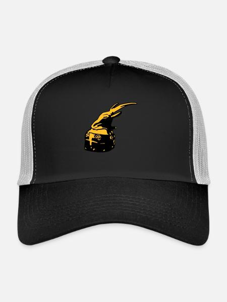 casque albanais de Skanderbeg Tirana Albanie - Casquette trucker  - noir/gris pierre - Devant