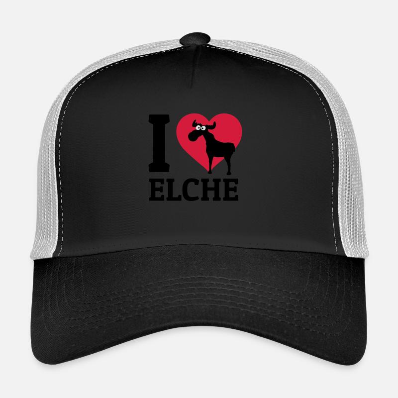 I love Elche - Trucker Cap - Schwarz/Steingrau