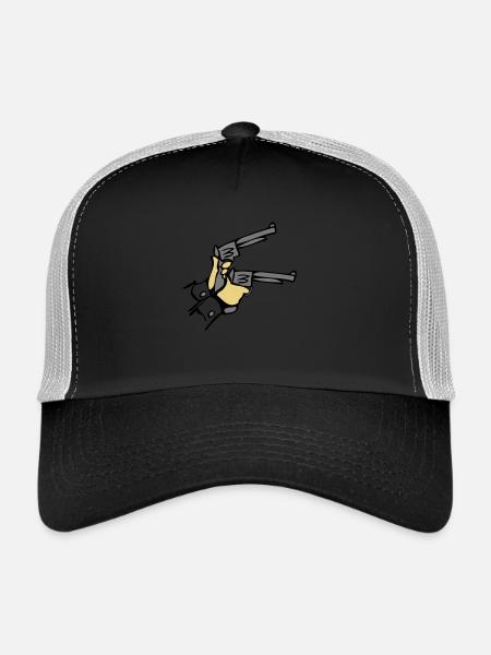 Référence dell pistolets de mains armes - Casquette trucker  - noir/gris pierre - Devant