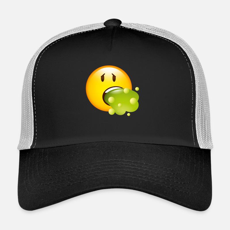 Smiley Glossy Barf - Casquette trucker  - noir/gris pierre