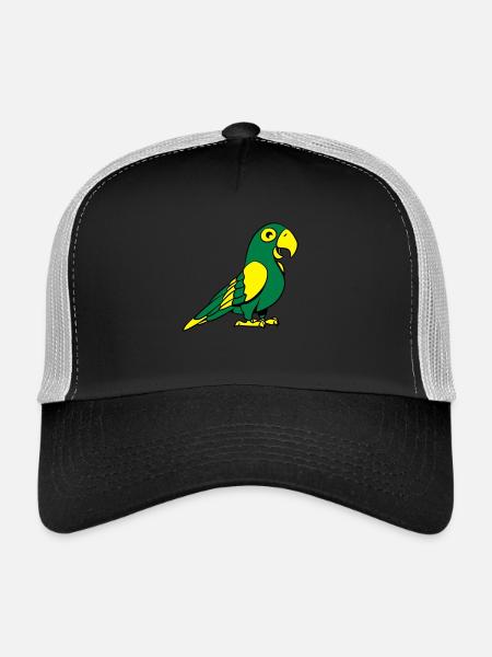 perroquet doux - Casquette trucker  - noir/gris pierre - Devant